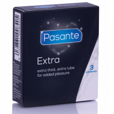 Pasante Extra Condoms Extra Thick 3 Units - image 1