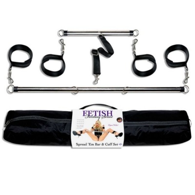 PipeDreams Fetish Fantasy Spread Em Bar and Cuff Set