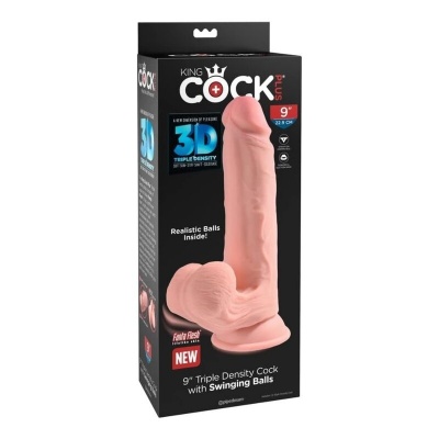 King Cock Triple Density Dildo with Testicles, 23 cm - image 6