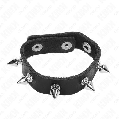 Kink Leather Penis Ring With Spikes 21.5 X 1.6 CM - image 4