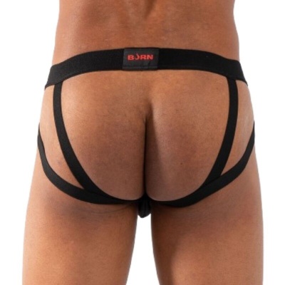 BURN 011 Double Black Jockstrap L - image 3
