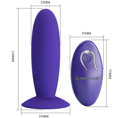 Pretty Love Youth Plug Anal Vibrator Remote Violet - image 4