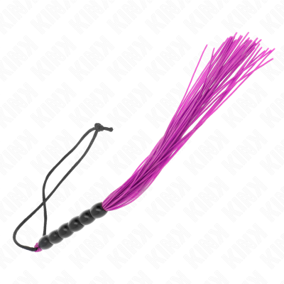 Kink Mini Silicone Whip With 6 Purple Beads 26 Cm - image 5