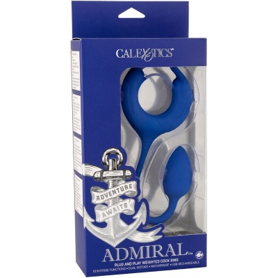 CalExotics Admiral Weighted Cock Ring Blue - image 6