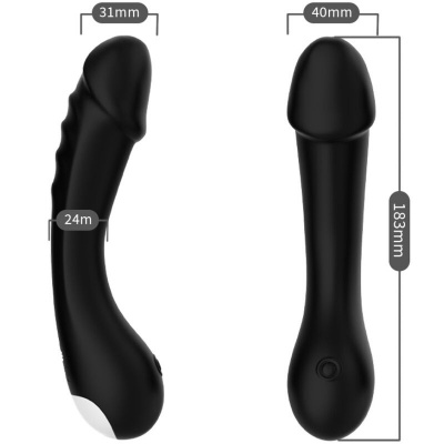Armony G-Spot Dildo Vibrator Silicone Black - image 3