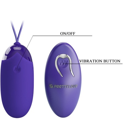 Pretty Love Berger Violet Vibrating Egg Remote Control - image 8