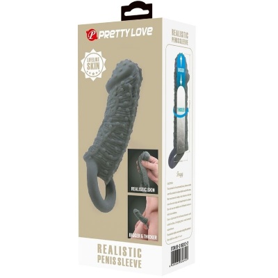 Pretty Love Penis Enlarger Delay Sleeve Model 2 Grey - image 8