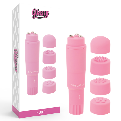 Glossy Kurt Pocket Massager Pink - image 1