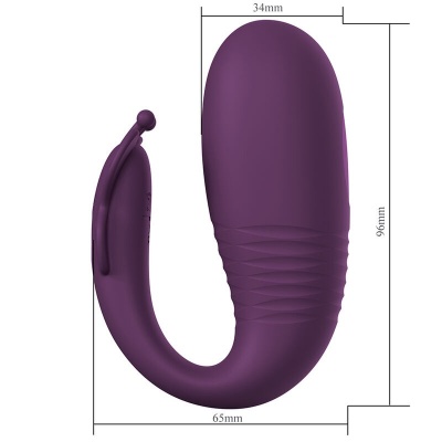 Pretty Love Klay Thrusting Egg Vibrator - Purple - image 5