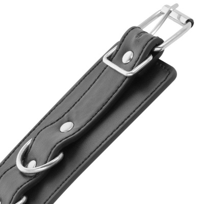 Darkness Black Leather Ankle Handcuffs - image 5