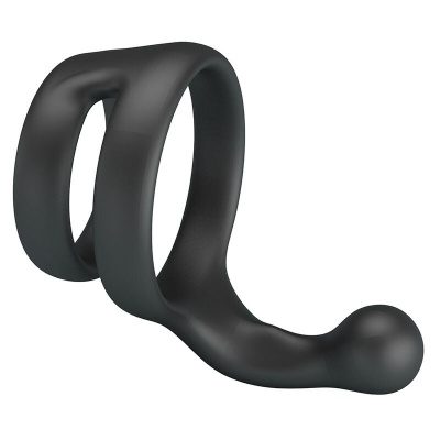 CRAZY BULL - Yancy Double Cock And Ball Ring Black - image 5