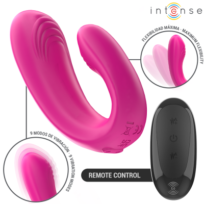 Intense Janet Dual U-Shaped Stimulator Vibrator Pink Remote - image 2
