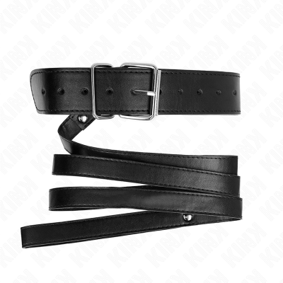 Necklace With Belt 116 CM Black Strap Adjustable 32-50 CM X 8 CM - image 2