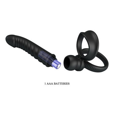 Pretty Love Merritt Anal Vibrator Ring Black - image 8