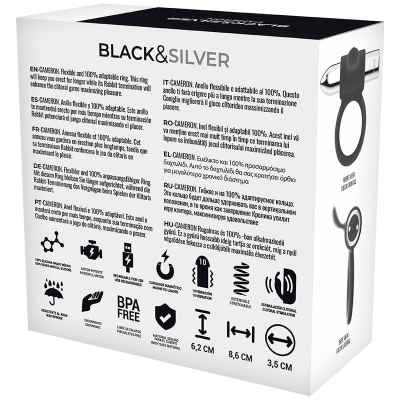Black&Silver Cameron Rechargeable Ring, Silver - image 6