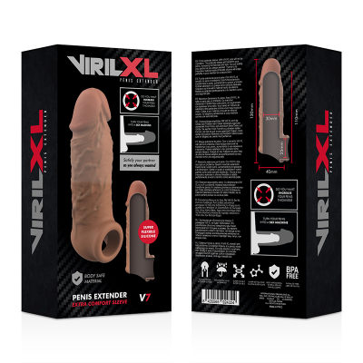 VirilXL Liquid Silicone Penis Extension V7, Brown - image 9
