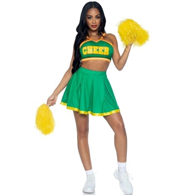 Leg Avenue Cheerleader Costume Green S/M