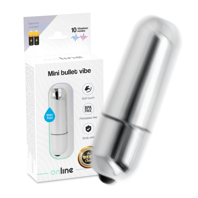 Online Mini Bullet Vibrator Silver - image 2