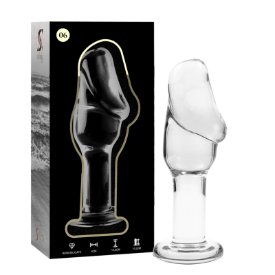 Model 6 Anal Plug Borosilicate Glass Clear 12.5 cm -o- 4 cm - image 2