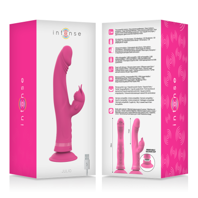 Intense Julio Rabbit Vibrator Pink Silicone - image 7