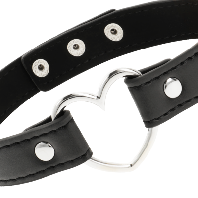 Coquette Chic Desire Vegan Leather Heart Necklace - image 4