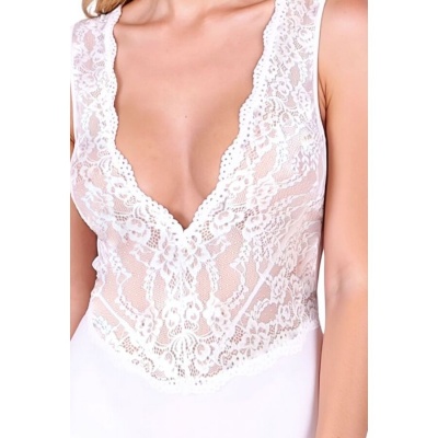 PASSION Lace Bodysuit White L - image 2