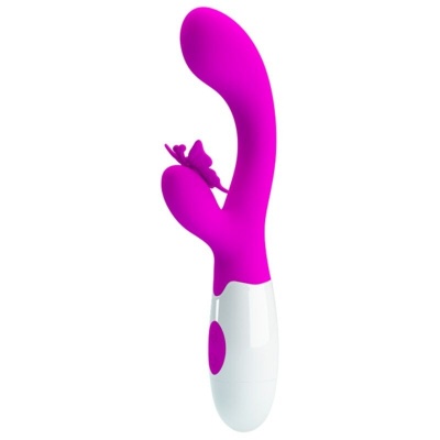 Pretty Love Butterfly Kiss Rabbit Vibrator - Purple