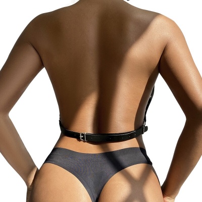 Subblime Leather Chest Harness Big Ring Chains - image 3