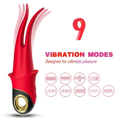 Armony Shadow Red Double-Head Teasing Vibrator