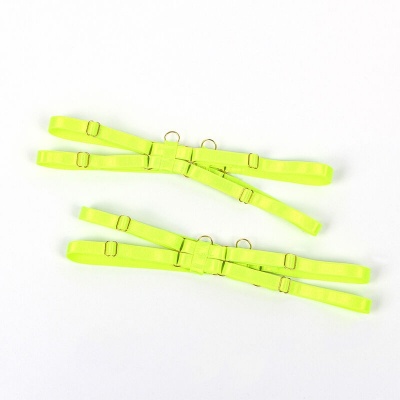 Subblime Fluorescent Green Bra Set Necklace L/XL - image 9