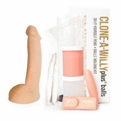 Foto van Clone-A-Willy – Vibrerende Dildo Kit met Ballen – Beige