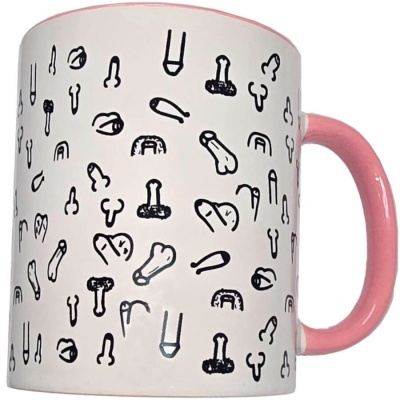 Diverty Sex Penis Mug Pink Handle 370ml Diverty Sex Penis Mug Pink Handle 370ml