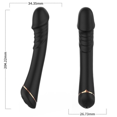 Armony Dildo Vibrator Black Silicone