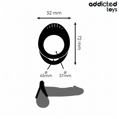 Addicted Toys Double Textured Penis Ring - image 5