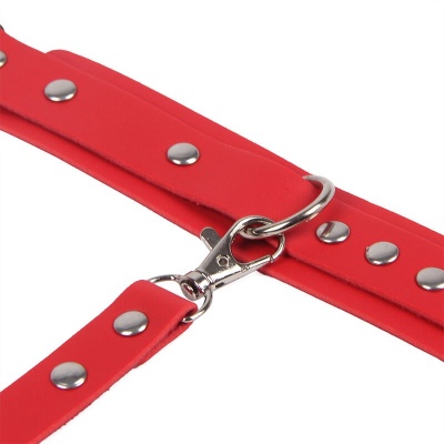 SUBBLIME 953706 Handcuffs with Bondage Belt Red One Size - image 6