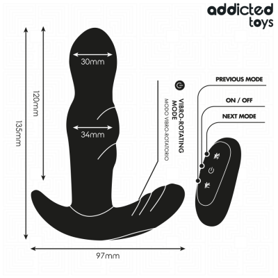 Addicted Toys Rotating Vibrating Anal Plug - image 6