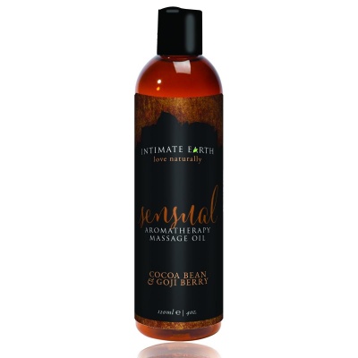 Intimate Earth - Sensual Massageolie Cacaoboon En Goji Bes - 120 ml Foto van Intimate Earth - Sensual Massageolie Cacaoboon En Goji Bes - 120 ml