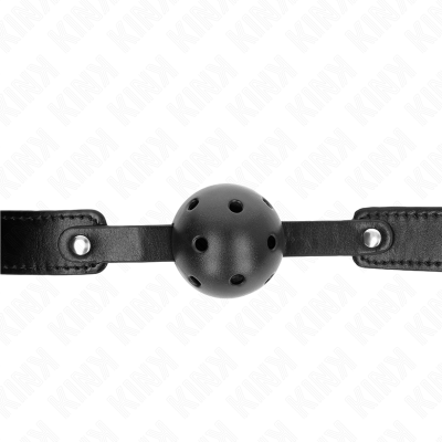 Kink Breathable Ball Gag, Black, 4.5cm, 65x2.5cm - image 3