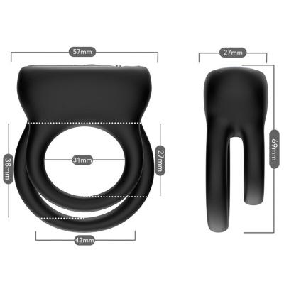 Armony Double Ring Vibrator Black - image 4