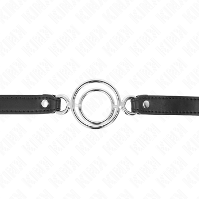 Kink Multi-Ring Gag, Black, 5cm, 63x2.5cm - image 3