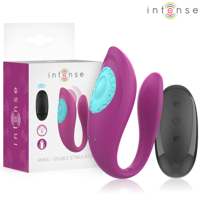 Intense Annie U-Shaped Vibrator Stimulator Purple Remote