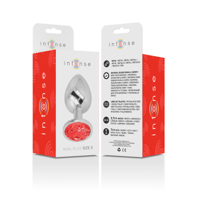 Intense - Aluminum Metal Anal Plug With Red Crystal Size S - image 6