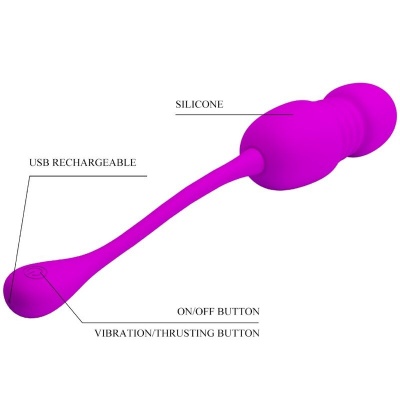 Pretty Love Callie Purple Vibrating Egg 12 Thrust Settings - image 6