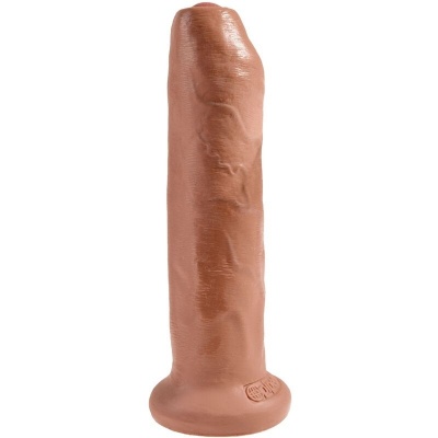 King Cock Uncut Realistic Penis 17.8cm Caramel