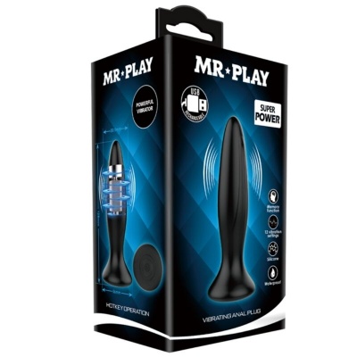 Mr Play Rechargeable Black Anal Plug - image 7
