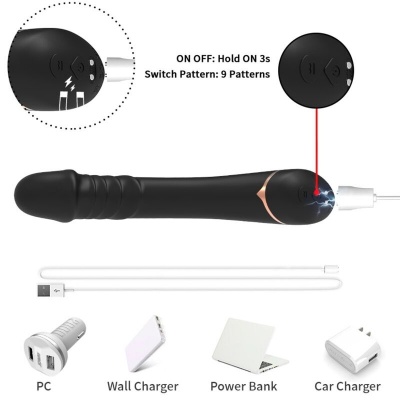 Armony Dildo Vibrator Black Silicone - image 2