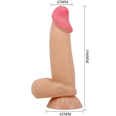 Pretty Love Sliding Skin Dildo Flesh 19.4 CM - image 6