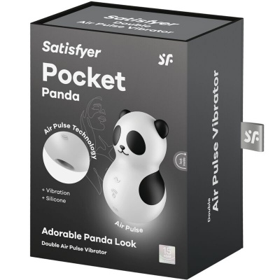 Satisfyer Pocket Panda Air Pulse Vibrator Black - image 7