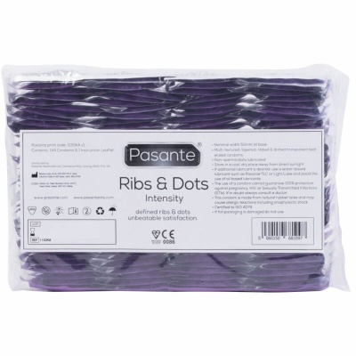 Pasante Ribs & Dots Intensity Condoms 144 Units - image 1