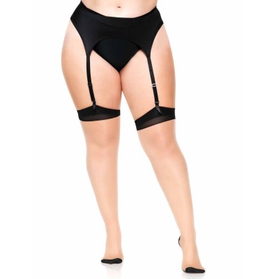 Leg Avenue Two-Tone Thigh Highs Cuban Heel - image 3